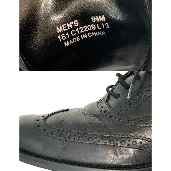 Cole Haan Men\'s Black Leather Wingtip Oxfords Brogues | 9.5 M main image 13